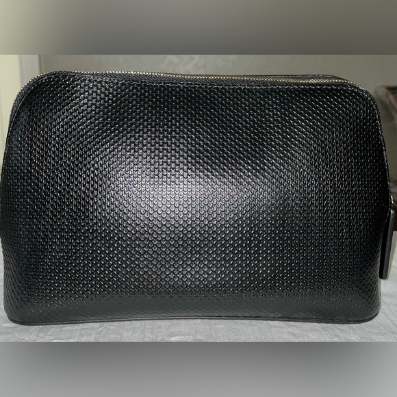 Lacoste Cosmetic Bag Black Medium Zipper Pouch For Purse Backpack Travel Pvc NWT - Picture 5 of 6